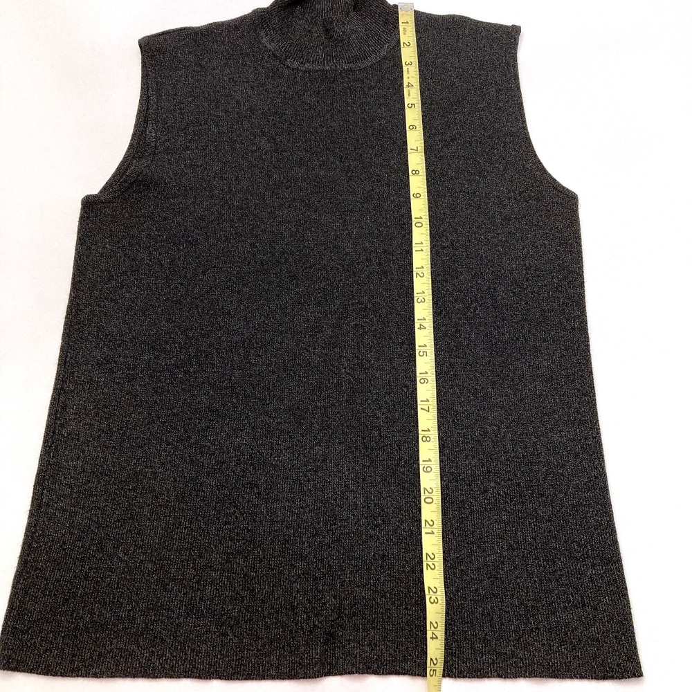 Chico's Design Mock Neck‎ Sleeveless Sweater Womens Large Brand Sz 2 Black Knit - Picture 6 of 6